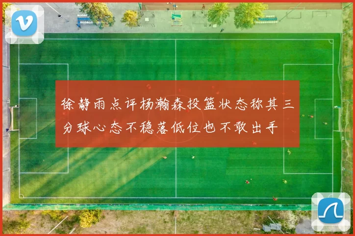徐静雨点评杨瀚森投篮状态称其三分球心态不稳落低位也不敢出手